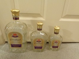 EMPTY CROWN ROYAL Whiskey Bottle With Top  375 ml, 750ml, 1 L New Style - $299.51 MXN+