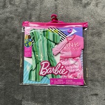 Barbie Fashions Pink Dream T-shirt Skirt w/Bracelet Green Romper Outfit ... - $77.15 MXN
