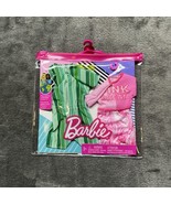 Barbie Fashions Pink Dream T-shirt Skirt w/Bracelet Green Romper Outfit ... - $5.45 CAD