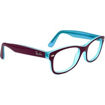 Ray-Ban Small Eyeglasses RB 1528 3763 Purple on Blue Square Frame 48[]16... - $59.99