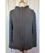 EILEEN FISHER RELAXED FIT FULL ZIP Gray TENCEL stretch HOODIE front pock... - £23.34 GBP