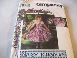 Simplicity 9450 Daisy Kingdom Child&#39;s Dress, Hat, Purse and Bow; Size KK (7, 8,  - £7.77 GBP