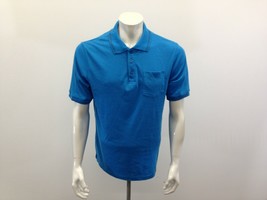 Mountain Ridge Men&#39;s Blue Polo Shirt Size Large Regular Fit Poly/Cotton - $10.84 CAD