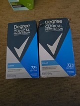 2 Pc Degree Clinical Antiperspirant/Deodorant Soft Solid Clean 1.7oz(M24) - £11.72 GBP