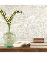 RoomMates RMK11435WP Beige Batik Tropical Leaf Peel and Stick Wallpaper ... - $441.10 MXN