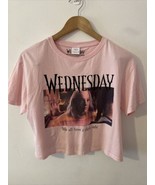 Zara WEDNESDAY Girl’s Cropped Pink T- Shirt Size 13-14 - £13.32 GBP