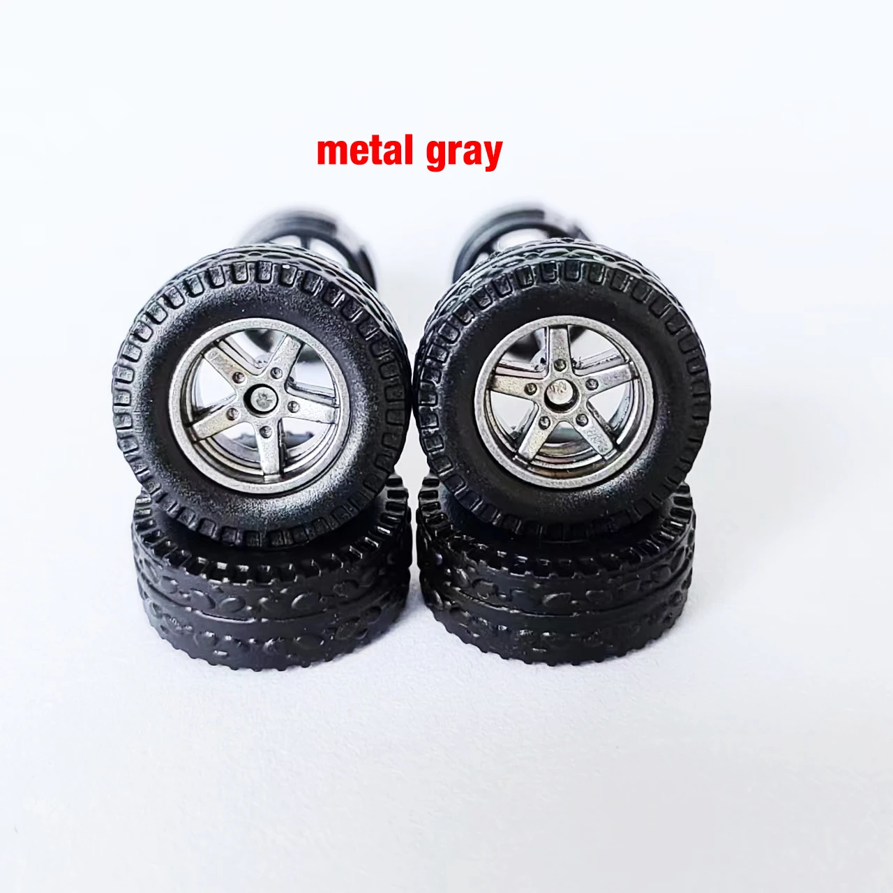 10 Sets 1/64 Off Road Wheels 14mm or Rubber Tires for Hot -5-rays metal-... - $18.02