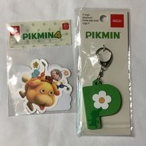 Pikmin 4 Sticker Set and The P for Pikmin Green Keychain  - $18.00