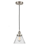 Mini Pendant Cone 8&quot; Brushed Satin Nickel Edison Seeded Seedy 616-1PH-SN... - €99,82 EUR