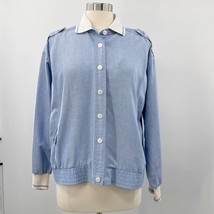 VTG Leslie Fay Haberdashery Womens Blue White Jacket Size 14 See Descrip... - £12.07 GBP