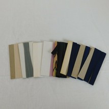 Lot of 8 Pre-owned Open Bias Tape Seam Binding Blue Black White Gray Lavender - £4.75 GBP