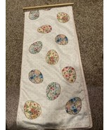 Shabby Chic Beaded  Easter Eggs Floral Silhouettes Table Runner 16x72 New - £28.51 GBP