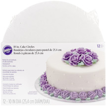 Wilton Cake Boards-10&quot; Round White 12/Pkg - £24.52 GBP