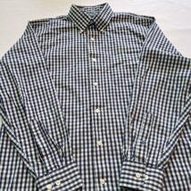 Land's End Traditional Fit Long Sleeve Men's Blue White Plaid Check Shirt 15 1/2 image 8