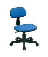 Blue Fabric Student Task Chair - Ergonomic Adjustable Height Swivel - $1,890.96 MXN