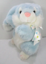 Vtg 1998 Walmart Easter Bunny Blue White Stuffed Plush w/Tag 12&quot; PLE011 - £17.46 GBP