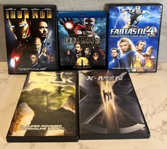 Marvel Movie DVD Lot- Iron Man, Iron Man 2, Hulk, X-Men, Fantastic 4 - £4.51 GBP