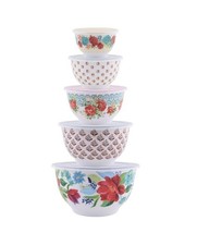 Pioneer Woman ~ Ten (10) Piece Nesting Bowl Set ~ Melamine ~ SPRING BOUQUET - $1,104.63 MXN
