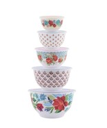Pioneer Woman ~ Ten (10) Piece Nesting Bowl Set ~ Melamine ~ SPRING BOUQUET - $1,106.26 MXN