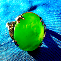 Earth mined Green Jade Antique Engagement Ring Art Deco Diamond Setting ... - $157,410.00