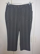 Weekends By Chico&#39;s Ladies French DUO-TONE Cropped PANTS-0.5-NWT-POLY/SPANDEX - £7.89 GBP