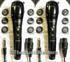 2X Dynamic Handheld Microphone Karaoke DJ Vocal Mic with On/Off Switch 1/4&quot; Plug - £18.66 GBP