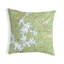 Betsy Drake Lake Martin, AL Nautical Map Noncorded Indoor Outdoor Pillow 18x18 - £42.72 GBP
