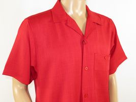 Men 2pc Walking Leisure Suit Short Sleeves By DREAMS 255-08 Solid Red image 5