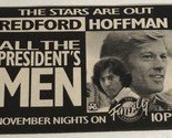 All The President’s Men Tv Guide Print Ad Robert Redford Dustin Hoffman ... - £4.74 GBP