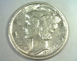 1937-D Mercury Dime About Uncirculated+ Au+ Nice Original Bobs Coins Fast Ship - £13.58 GBP
