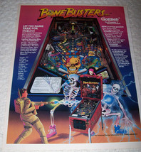 Bonebusters Inc Large Pinball Machine Magazine Ad Ready To Frame Art - £11.70 GBP