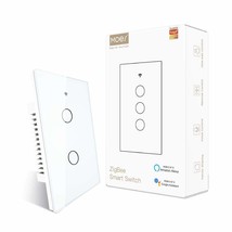  Smart Touch Wall Light Switch Requires Tuya ZigBee Hub No Neutral Wire N  - £57.63 GBP