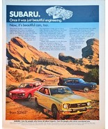 SUBARU Beautiful Engineering GL Coupe - Mountains-Red-Blue-1972 Vintage ... - €10,30 EUR