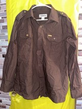 Ablanche Button Down Two Pocket Large Brown Shirt - £9.22 GBP
