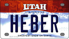 Heber Utah Novelty Mini Metal License Plate Tag - £11.71 GBP