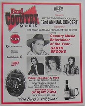 GARTH BROOKS 1991 Toronto Maple Leaf Gardens Poster Police Benefit 20*16... - $95.00