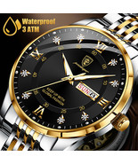 Waterproof Men Luminous Stainless Steel Watch Classic Quartz Business Wr... - £23.44 GBP