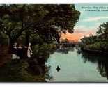 Riverview Park Walnut River Arkansas City Kansas KS UNP DB Postcard Y5 - £4.86 GBP