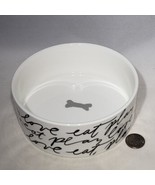 Large Dog Bowl Pet Food Water Dish Eat Play Love Ceramic by Fringe Studi... - £10.35 GBP