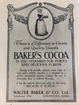 Original 1913 Baker&#39;s Cocoa Walter Baker Company Dorchester Mass Quaker ... - $14.09