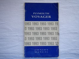 1993 93 Plymouth Voyager Owner&#39;s Manual Incomplete pages missing - $10.39