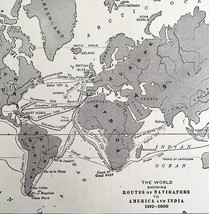 Map Of Exploration 15th 16th Century 1899 Victorian American History DWZ2 - $365.67 MXN