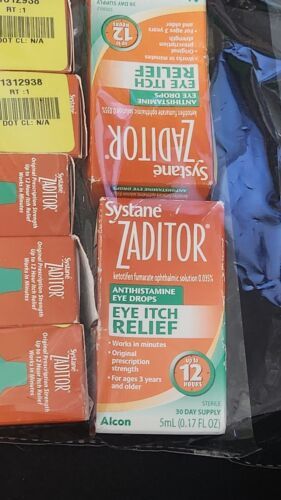 Systane Alcon Zaditor Antihistamine Eye Drops 5ml Exp 10/2024+ Lot of 2 Bottles  - $14.84