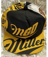 Miller Genuine Draft MGD Beer Yellow Black Snapback Hat Cap AOP All Over... - £22.69 GBP