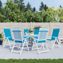  Highback Chair Cushion Set of 6 Blue Polyester - $141.99
