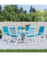  Highback Chair Cushion Set of 6 Blue Polyester - $2,645.55 MXN