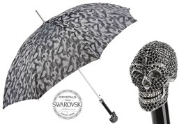 Pasotti Camouflage Umbrella with Black Swarovski Skull New - $470.00