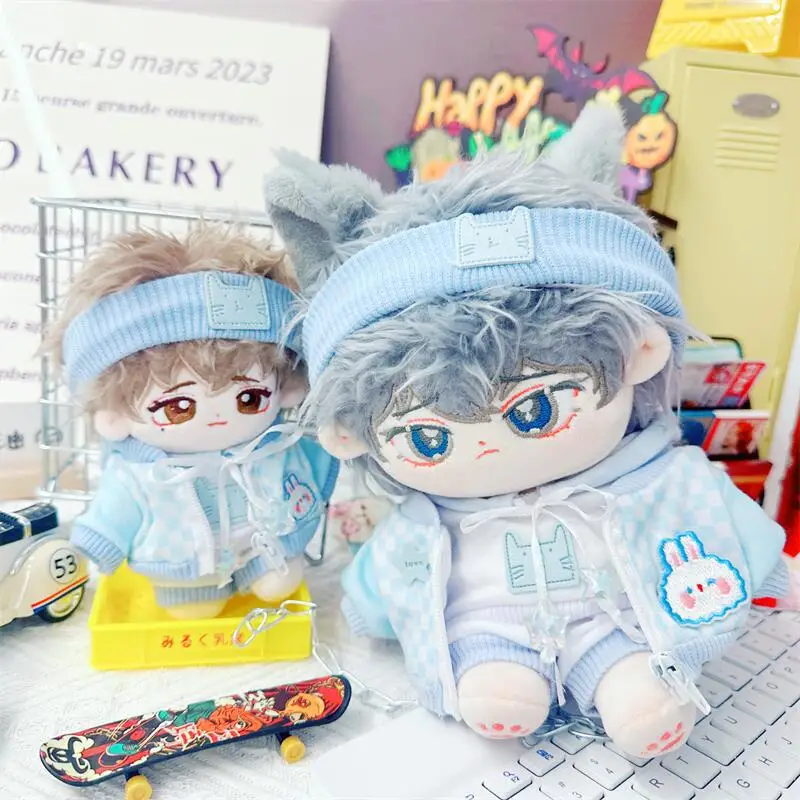 Clothes Blue Bunny Suit 5Pcs Wave Rabbit Casual Set Zipper Set DIY Outfit Changi - $15.14