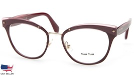 New Miu Miu Vmu 54Q CCG-1O1 Burgundy Eyeglasses Glasses 50-18-140 B41mm Italy - £153.08 GBP