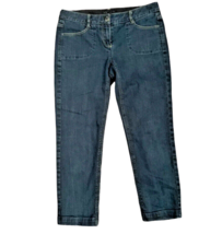 Theory Womens Size 6 Cropped Jeans Grace Michigan Stretch Dark Wash Denim - £15.68 GBP